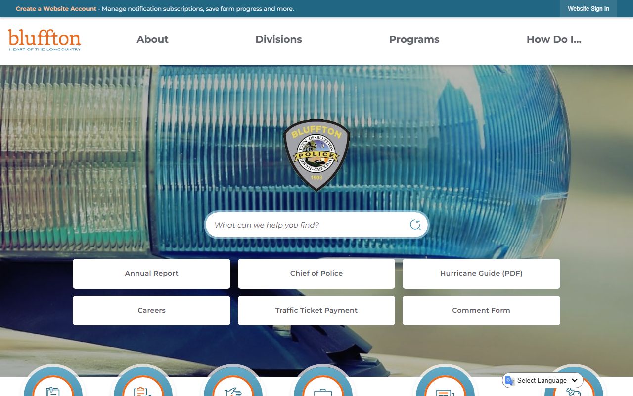 Bluffton Police Department bench warrants