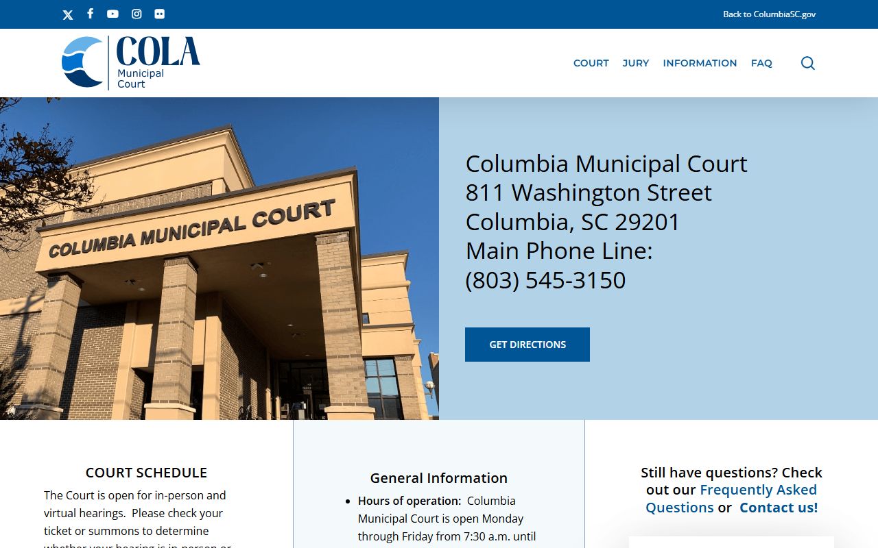 Columbia Municipal Court bench warrants