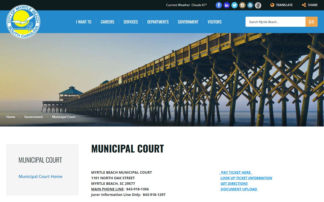 Myrtle Beach Municipal Court bench warrants