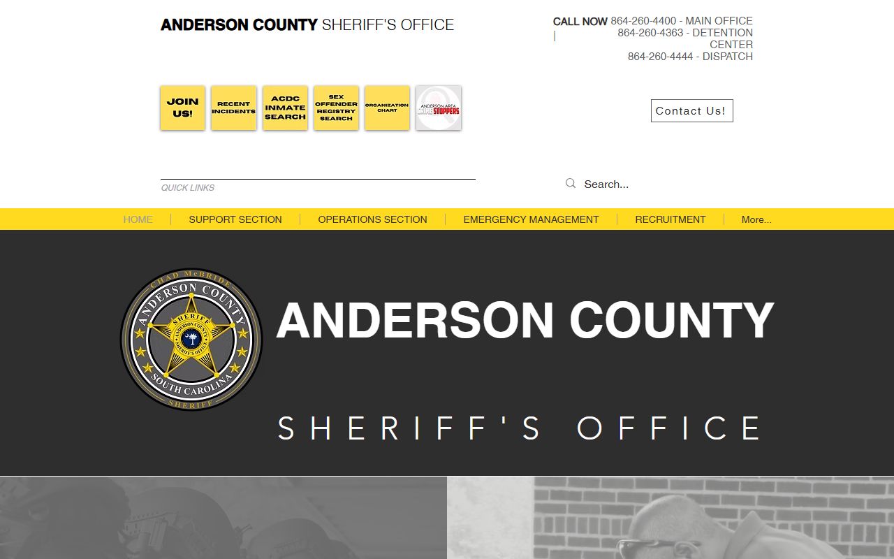 Anderson County Clerk of Court office for bench warrants